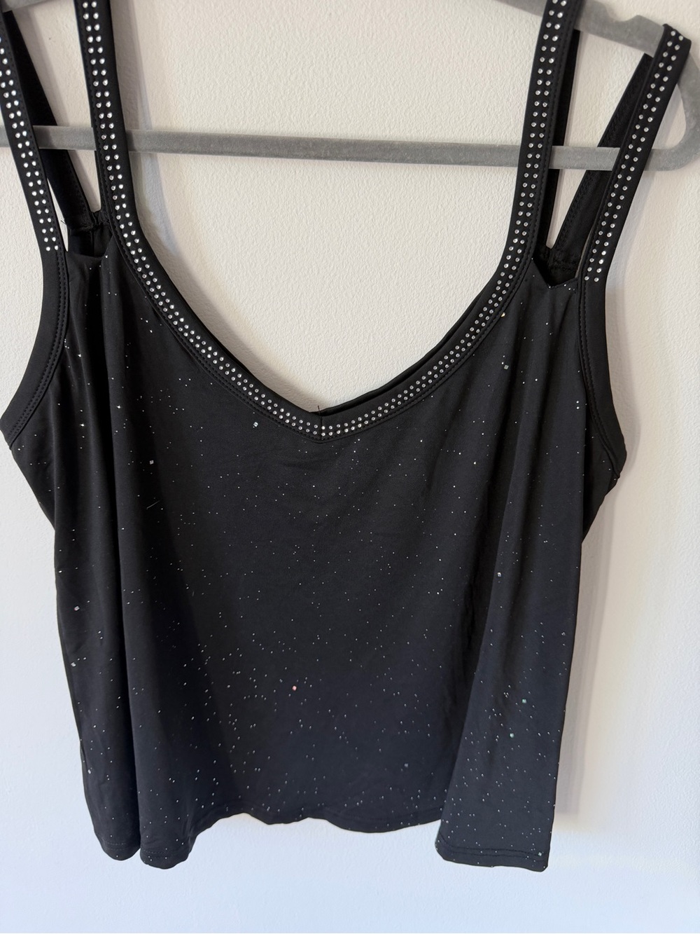 Black Stud-Trim V-Neck Tank Top - Women